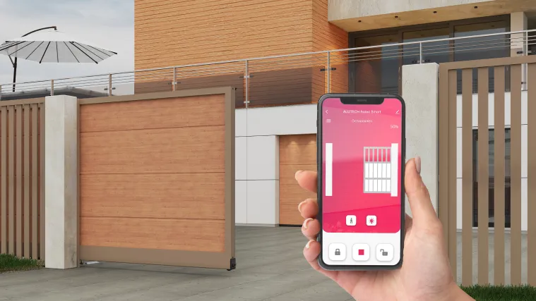 Умный привод для откатных ворот ALUTECH Roteo RTO-1000MKIT-Sm + проводные фотоэлементы LM-L