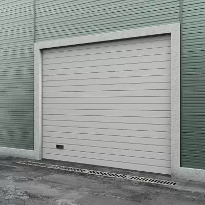 Секционные ворота для автомойки серии ProPlus Промышленные ворота цвет серебристый металлик